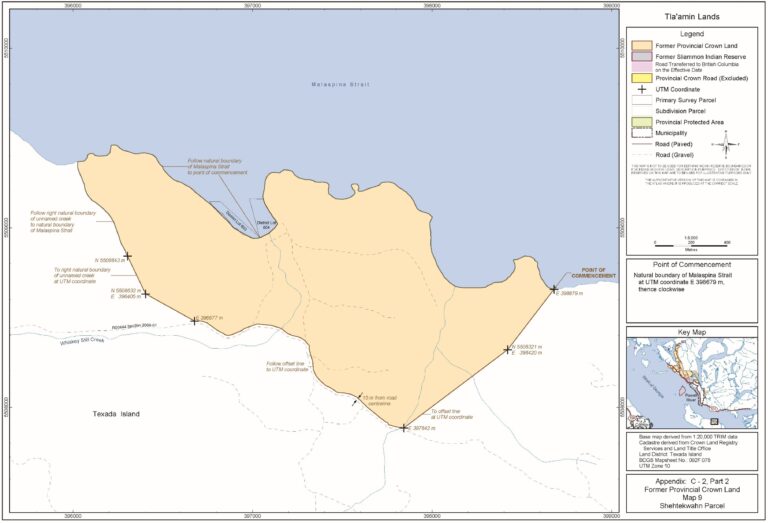 Sample Descriptive Map from the Tla’amin Final Agreement