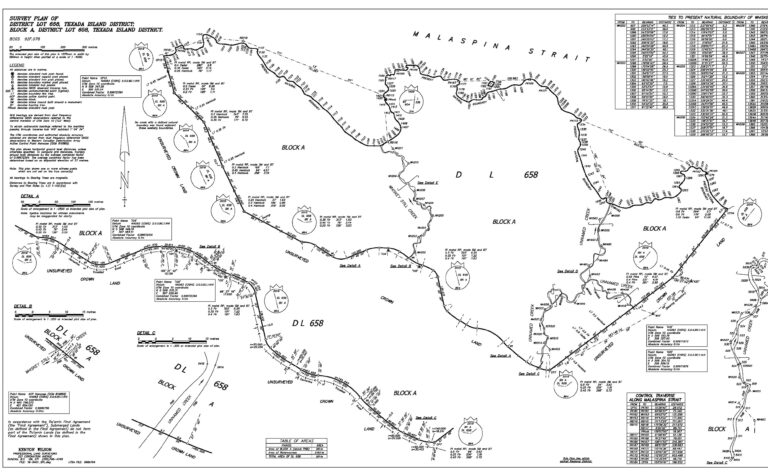 Portion of Survey Plan Prepared to Define a Parcel of Treaty Lands